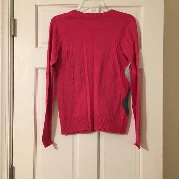 Pink Plaid Old Navy Button Cardigan - Picture 2 of 2